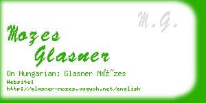 mozes glasner business card